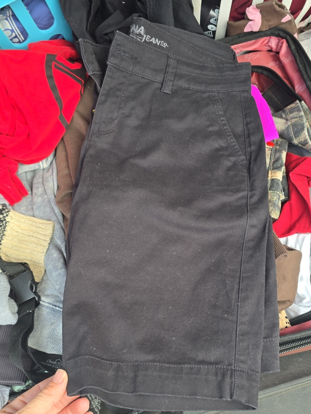 Arizona Jean Company Black Women's Cargo Shorts Brand New Size 7